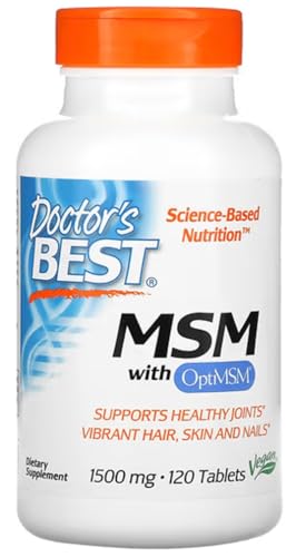 Doctor's Best - MSM mit OptiMSM | Hochwertiger Schwefel zur Unterstützung der Gelenkgesundheit - 120 Tabletten