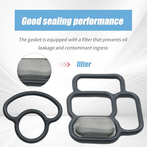 Image of 15825PCX015 Engine Upper Lower VTEC Solenoid Gasket Kit, Replacement for Honda S2000 AP1 F20C AP2 F22C 4-Cylinder Engine 2000-2009
