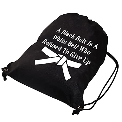 Jytapp Martial Arts Drawstring Bags Tae Kwon Do Present Black Belt Karate Present Jiu Jitsu Present Taekwondo Gym Drawstring Backpack (Black) #TOP1