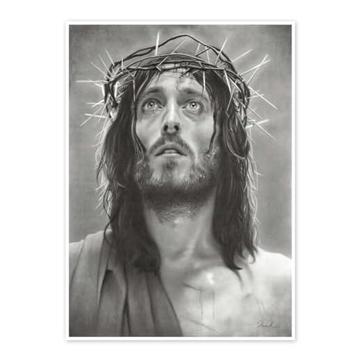 Jesus från Nasaret Poster av Henrik Moses Tavlor för varje rum 50 x 70 cm Svartvitt Jesus Kristus Väggdekoration