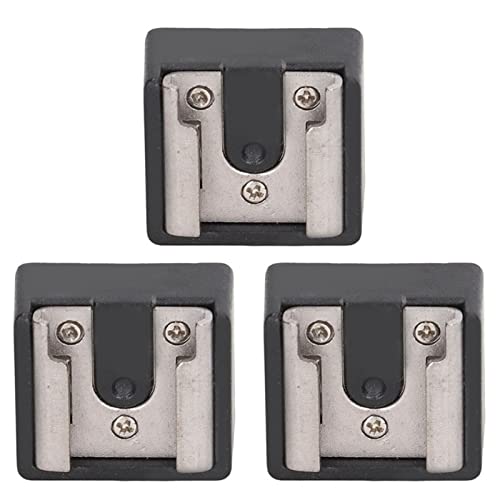 Akozon Adattatore a Vite per Treppiede con Adattatore per Slitta Flash da 3 Pezzi con Vite da 1/4 di Pollice per la Maggior Parte delle Fotocamere