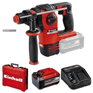Einhell Professional Akku-Bohrhammer HEROCCO 18/20 Power X-Change (18 V, Brushless, 2,  J, SDS-plus, pneumatisches Schlagwerk, Tiefenanschlag, inkl. Koffer, inkl. 5,  Ah Akku & Ladegerät)