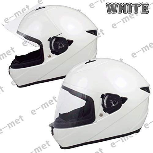 e-met フルフェイスヘルメット ホワイト Amazon.co.jp: ヘルメットショップE-MET バイクヘルメット EF-17