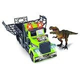 NKOK WowWorld Dino Safari Adventure Playset Lights and Sounds Dino Safari Hauler Containment Playset (incl. T-Rex), Multi