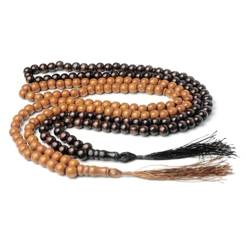 Natural 8mm Wood Beads Tasbih Prayer Beads 99 Rosary Misbaha Beads ic Religion Eid Gift3