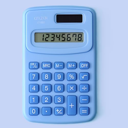 Image of SYGA Mini 8-Digit Electronic Calculator - Cute & Simple Scientific Calculator for Students & Office, Small & Portable Design (Blue)