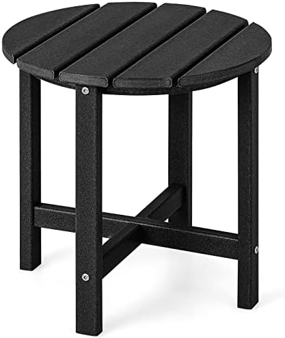 Runder Outdoor-Beistelltisch Aus Metall – 35,6 Cm, Wetterfest Für Terrasse, Balkon & Garten