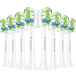 BrightDeal Replacement Brush Heads Compatible with Philips Sonicare - Toothbrush Heads Compatible with Philips Sonicare HealthyWhite, EasyClean and Other Snap Attachment Models - 8 Pieces of White