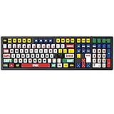 RadRab Keyboard Skin Frosted Stickers 108+ISO Mechanical Keyboard Tearable Button Film Cartoon Cute Custom Animation Texture Key Cover (Skin20)