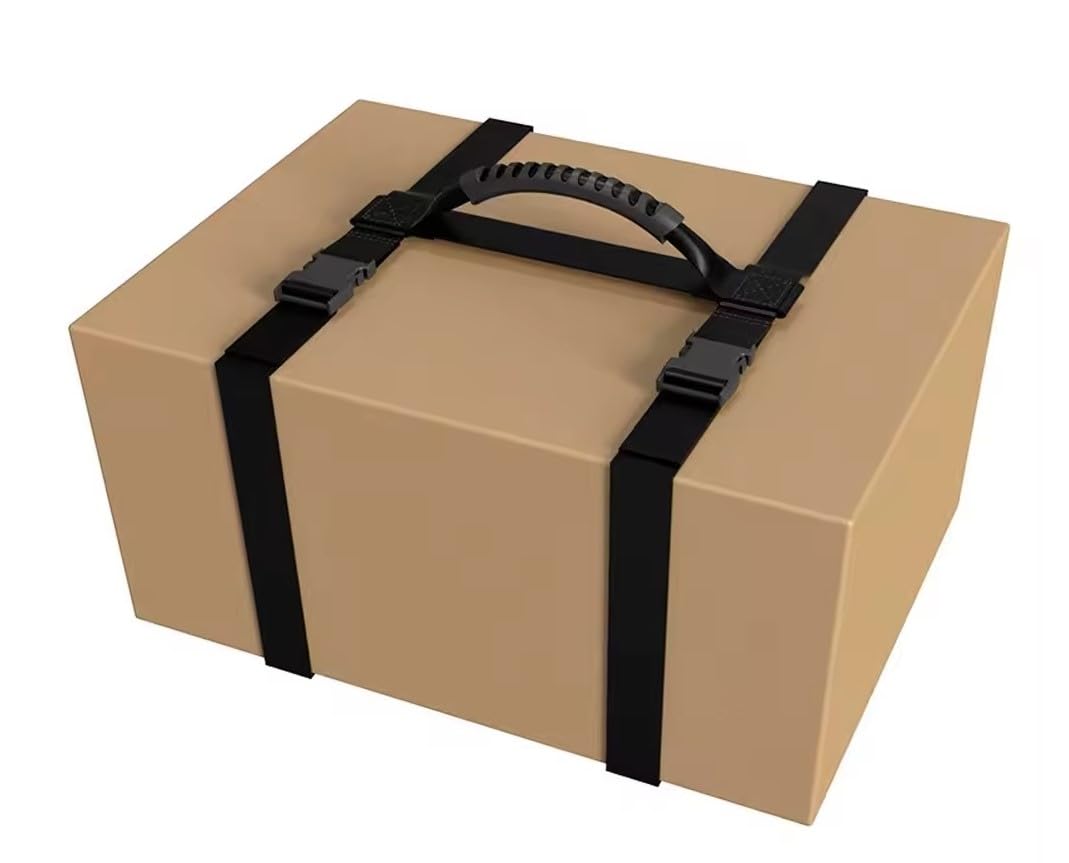 Alaska® Strap-It Box Carrying Strap with Handle, Handheld Belt for Safely Moving and Lifting Heavy Boxes, Adjustable Belt, Cross Style Carry Straps, Suitable for Groceries, Luggage (H-Strap)-image-15