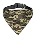 KEIAHUAN Green Camo Dog Bandana Dog Scarf Cotton Breathable Puppy Kerchief with Adjustable Bandana Bib for Small Medium Large Dogs Pets-S