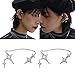 HEYXI Fashion Star Clip Earrings Ear Cuff for Non-Pierced Ears Statement Cartilage Jewelry Rhinestone Earcuffs Wrap Earrings