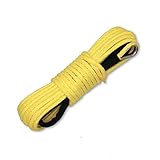 Ucreative 1/4 Inch x 50 Feet 9,500LBs Synthetic Winch Line Cable Rope with Black Protecing Sleeve...