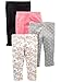 Simple Joys by Carter's Baby Girls' 4-Pack Pant, Navy, Gray Dot, Pink, Floral, 3-6 Months
