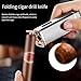 Windproof Butane Lighter, Triple Blue Flame, LED Power Indicator, Visible Air Window, Type-C Charging, Rechargeable, Non-Slip Cigarette Holder, Cigar Drill, Suitable for Barbecue, Cigar(Metallic)