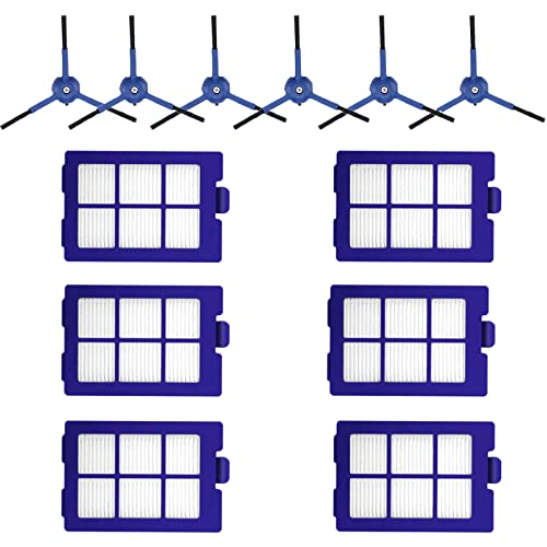 BAMBOOST Kit de accesorios de repuesto para aspiradora Eufy X8, 6 cepillos laterales, 6 filtros Cover