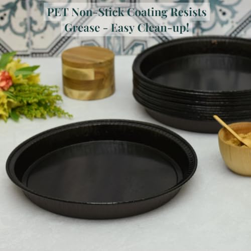 JAK Industrial Set of 30 10.25 Inch Round Disposable Quick/Cake Pans – Paperboard Black Disposable Baking Pan by JAK Industrial - Image 5