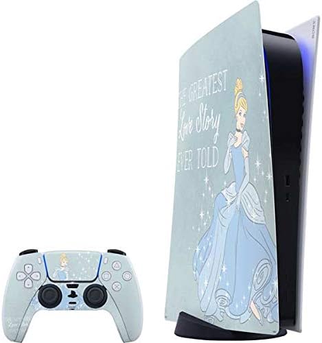 Skinit Decal Gaming Skin Compatible with PS5 Digital Edition Bundle - Officially Licensed Disney Princess Magical Cinderella Design