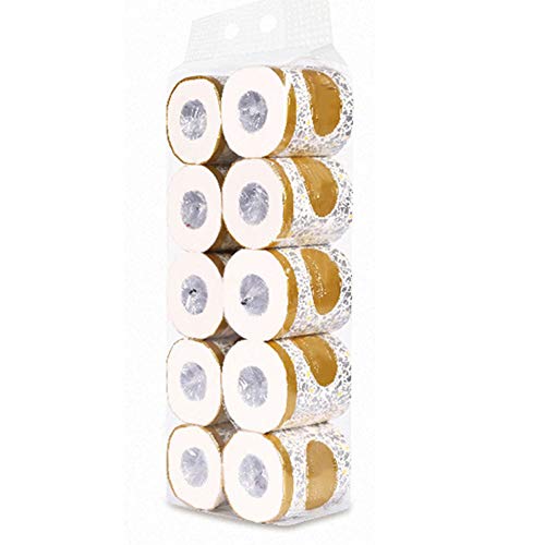 Blair 10 Rolls Toilet Paper 3-ply Bath Tissue Bathroom White Soft for Home Hotel Public