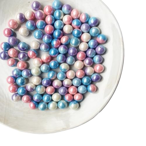 Edible Blue Mermaid Pink Pearl Sugar Sprinkles Candy Baking Edible Cake Decorations Cupcake Toppers Cookie Decorating Celebrations Wedding Shower Party Chirstmas Supplies 100g/ 3.5oz