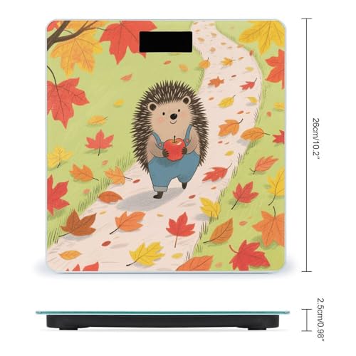 Báscula digital de baño Hedgehog Who Loves Apples 400 lb miniatura 2