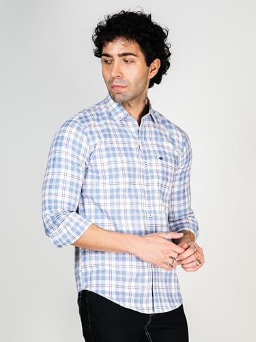 Image of Allen Cooper Checks Shirts for Men - 100% Cotton Comfort Fit Casual and Formal Shirt - Breathable, Soft, Classic Style (Multiple Colors)