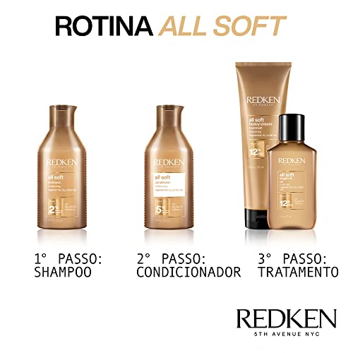 Redken Condicionador All Soft | Para Cabelos Secos e Quebradiços ​​|Hidrata intensamente e adiciona