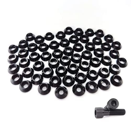 100Pcs M2 Black Button Head Washer for Screw RC/FPV/PC/Drone/Simracing/Mechanical Accessories Model Parts (M2 Button Head Washer,Black,100)