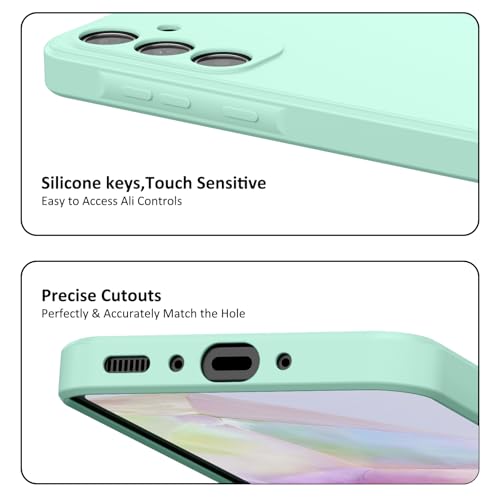 Image of Tobfit Silicone Case Phone Case for Samsung Galaxy A35, Durable Shockproof Phone Cover for Samsung Galaxy A35(Light Cyan)