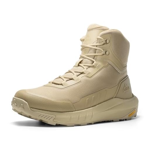 NORTIV 8 Bottes de Combat Militaires Bottes Tactiques Randonnée Chaussures Hommes Botte de Travail,Size 44,Sable,NMUMMT2503