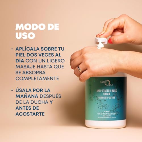 Crema antiestrías reafirmante para eliminar la flacidez corporal y recuperar el tono N&D 1L 6