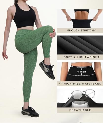 Image of Glamoras Women Polyester Spandex High Waist Gym Legging with Side Pocket, 4-Way Stretch, Squat-Proof, Moisture-Wicking Yoga Pants, Workout Tights for Running, Gym, Fitness, Training, Yoga & Activewear