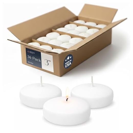 Royal Imports 10 Hour Floating Candles, 3” White Unscented Dripless Wax Discs, for Cylinder Vases, Centerpieces at Wedding, Party, Pool, Holiday (36 Set)