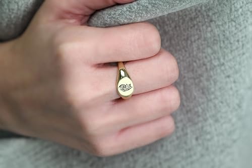Cadeau pour elle bague gravée chat en or le présent idéal pour femme