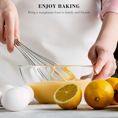Image of NileHome Stainless Steel Whisk 10 inch Kitchen Whisk Wisking Tool Kitchen Wisk Wire Whisks for Cooking, Whisking, Blending, Beating, Stirring
