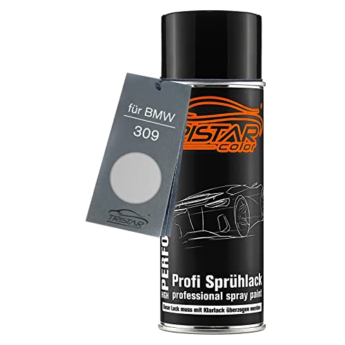 TRISTARcolor Lakier samochodowy Puszka z aerozolem dla BMW 309 Arctic Silver Metallic Puszka z aerozolem bazowym 400ml