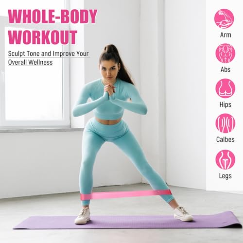 Image of Deekin 20 Pcs Resistance Bands for Women Men 10-115 Lbs 5 Different Resistance Levels Loop Exercise Bands for Leg Working Gym