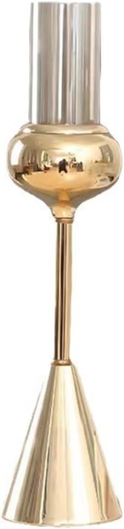 Creative European-Style Metal Candlestick Wedding Prop, Romantic Candlelight Tabletop Home Ornament(Largesize8*35cm)