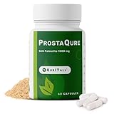 QurItAll ProstaQure Saw Palmetto 1000 mg - Prostate Supplements for Men's Health - Decrease Nightly Urination & Improved Urine Flow - 60 Capsules Vegan, Soy Free & Gluten-Free