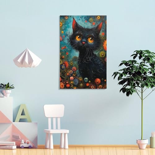 Décoration de la maison toile chat mignon 16x24inch - 4