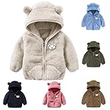 Baby Boy Fleece Jacket Toddler Fall Winer Zip Up Cute Bear Ear Hoodie Warm Coat Causal Fuzzy Infant Girl Clothes Baby Girl Winter Clothes ropa de bebe
