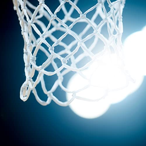 4 Pcs Heavy Duty Basketball Nets Replacement Bold Polyester Woven Rope Basketball Nets Fits Standard Indoor Or Outdoor 12 Loops White #TOP2