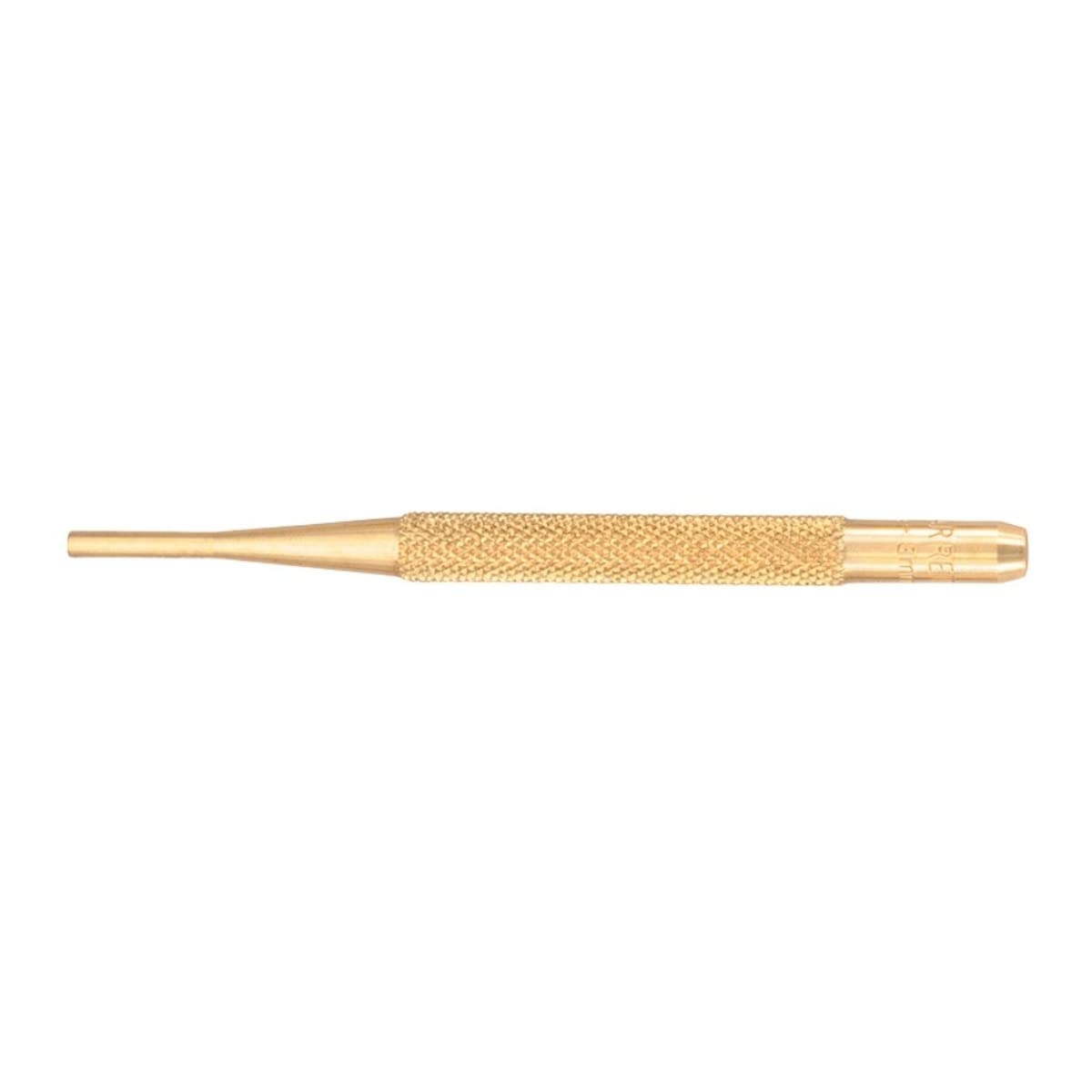 Starrett B565C Brass Drive Pin Punch, 4" Overall Length, 5/8" Length, 1/8" Diameter