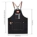 Lanthour - Delantal de trabajo de tela para hombre - Resistente -...