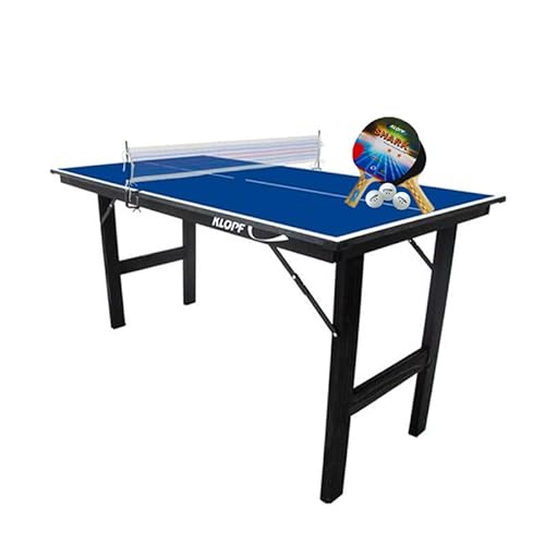 MINI MESA DE PING PONG Júnior MDP 12mm KLOPF 1003 + Kit 2 Raquetes e 3 Bolinhas 5055