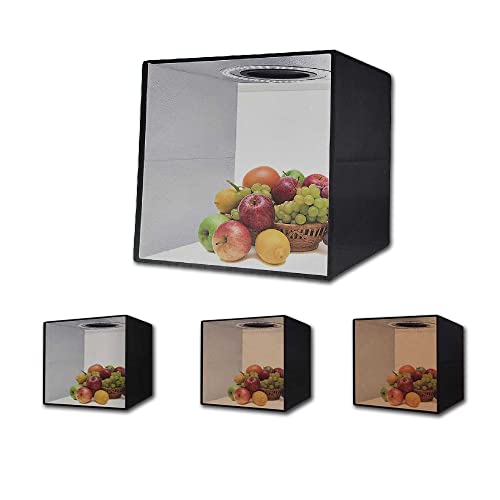 Mini Estúdio Caixa Fotográfica 40cm Led Redondo USB