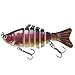 Menolana 5 Pieces Fishing Lures for Bass,Trout Crappie,Soft Lifelike Swimbait for Bass Trout Walleye,Crappie Pike,Slow Sinking Action