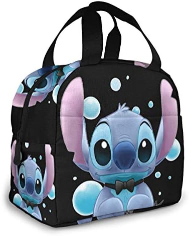 TTmom Lunch Bag Tote Stitch Lunchbox Insulated Lunch Cooler Box Meal Prep Containers for Woman Man Kids