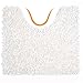Vdomus Contour Bath Rug, Soft Shaggy U-Shaped Toilet Floor Mat Bathroom Carpet, 22 X 19 inch (White)