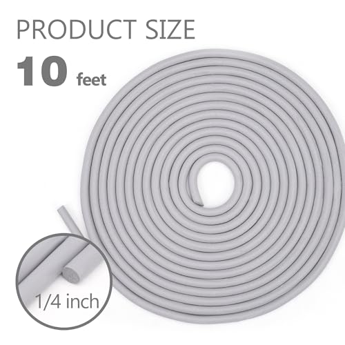Image of U0U Backer Rod 1 /4 inch,Foam Backer Rod Caulk Saver for Gaps and Joint Concrete Filling, 10FT Grey Weather Strip Seal Concrete Expansion Joint Filler (1 /4 inch *10 feet)